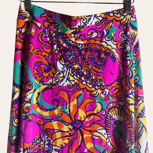 Lilly Pulitzer Beale See and Be Seen Printed Multicolor Maxi Skirt Size XS - Picture 3 of 6
